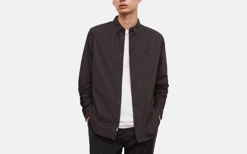 AllSaints Hermosa Ramskull Relaxed Shirt