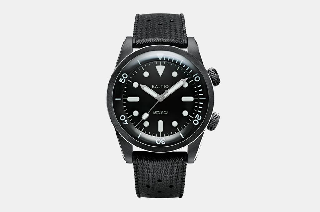 Baltic Aquascaphe Dual-Crown PVD Black