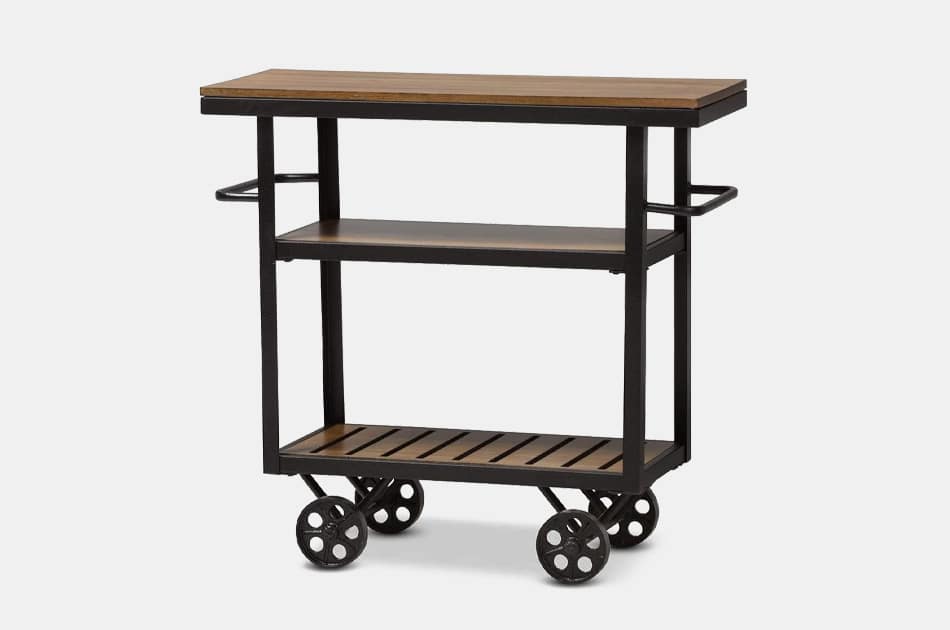 Baxton Studio Mobile Serving Cart