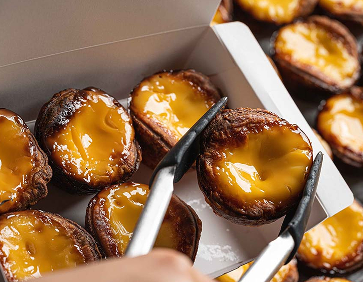 where to go for breakfast in hong kong: bakehouse is known for their delicious sourdough egg tarts