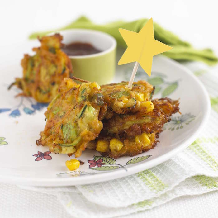 Carrot, Courgette & Sweetcorn Fritters 4 Hres