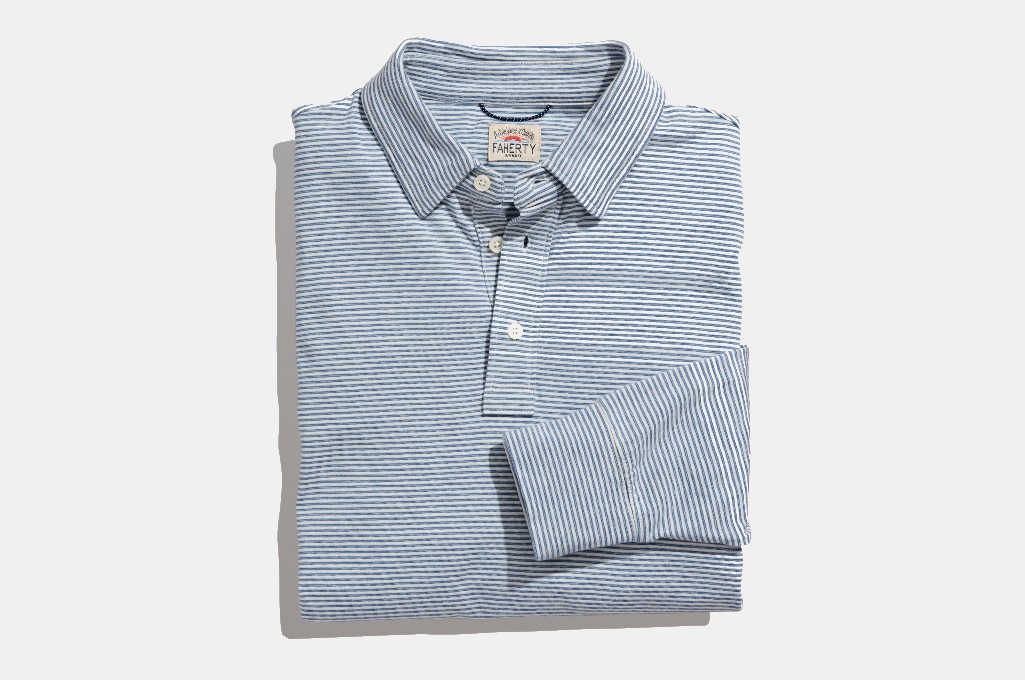 Faherty Movement Long-Sleeve Polo