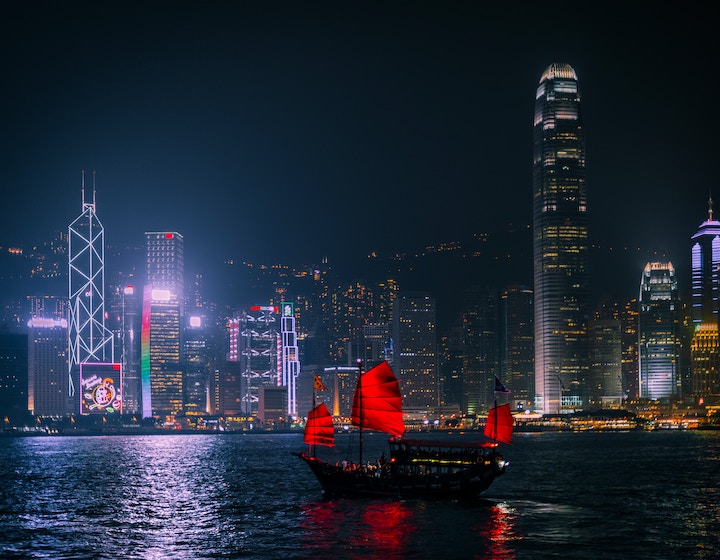 Hong Kong Fireworks Display Tsim Sha Tsui Promenade