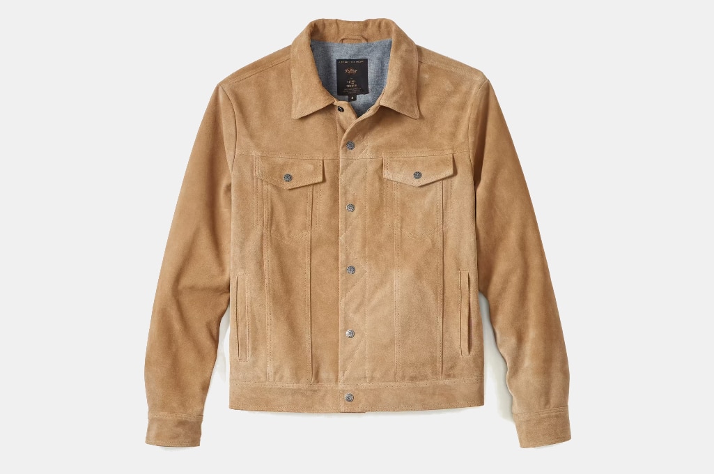 Flint and Tinder Golden Bear Suede Trucker Jacket