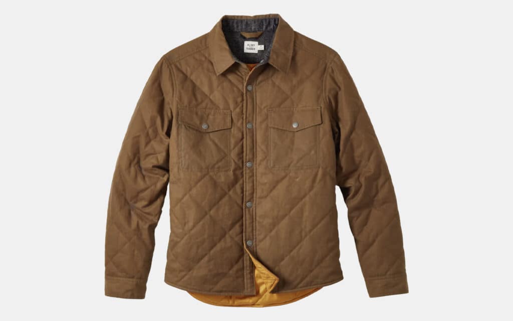 Flint and Tinder Quilted Waxed Shirt Jacket