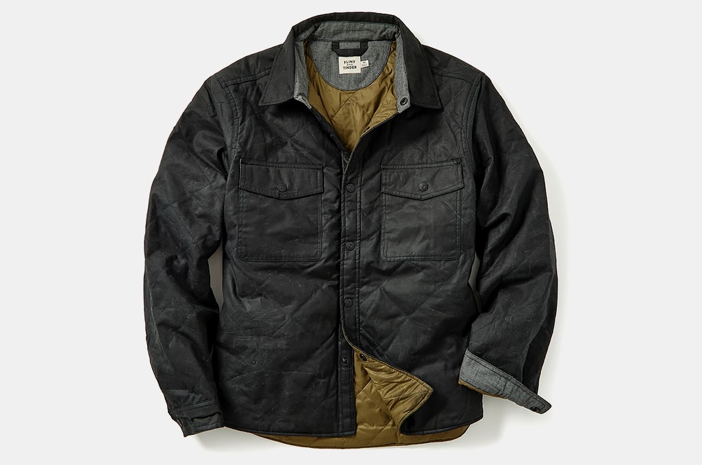 Flint and Tinder Quilted Waxed Shirt Jacket