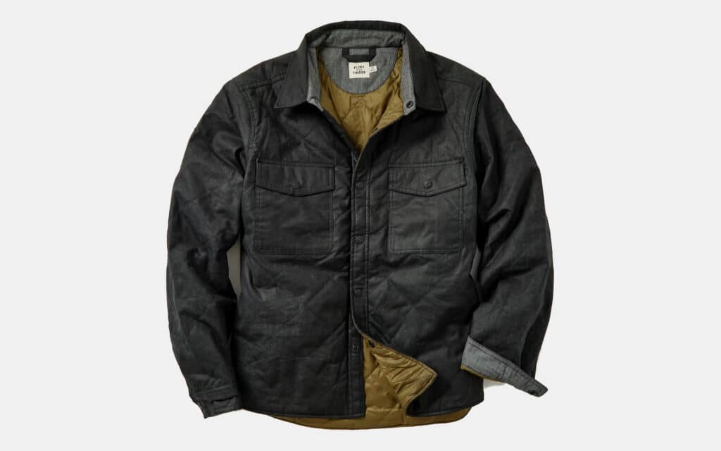 Flint and Tinder Quilted Waxed Shirt Jacket