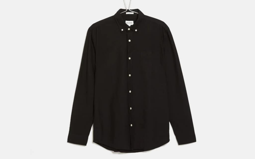 Frank and Oak The Jasper Good Cotton Oxford Shirt in Black