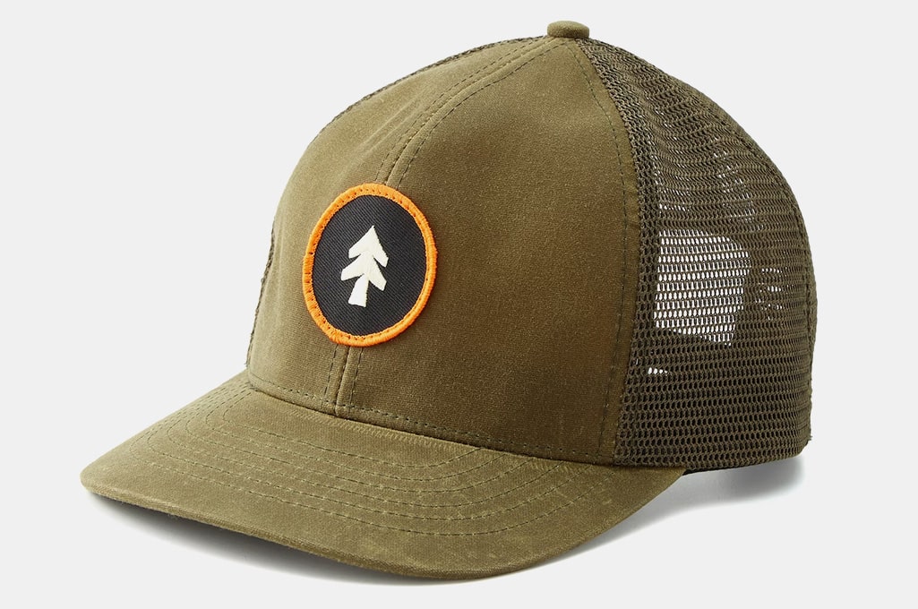 Huckberry Waxed Canvas Tree Trucker Hat