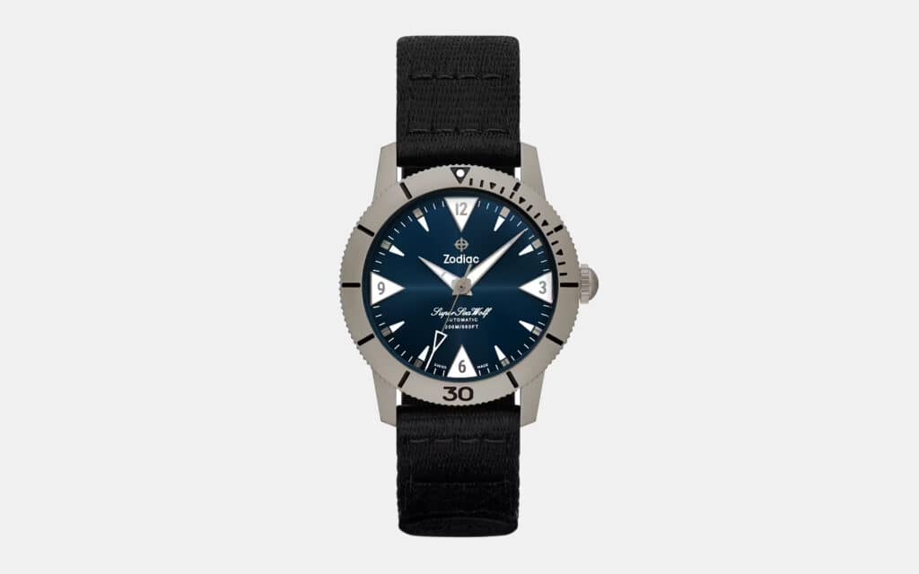 Huckberry x Zodiac Super Seawolf Titanium Skin Diver Watch