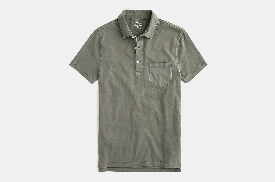 J.Crew Garment-Dyed Slub Cotton Polo Shirt