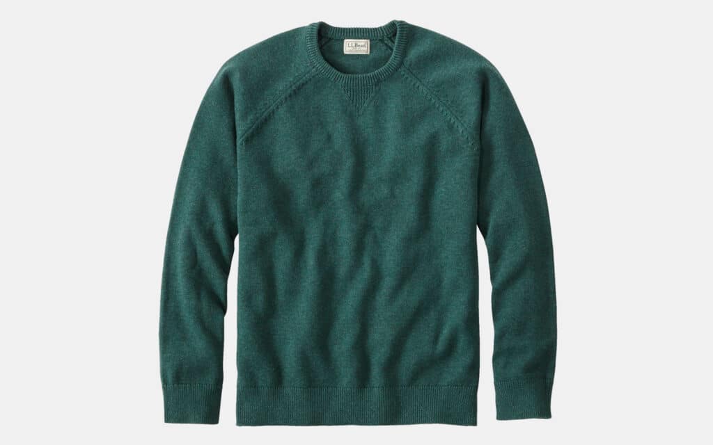 L.L.Bean Wicked Soft Cotton/Cashmere Crewneck Sweater