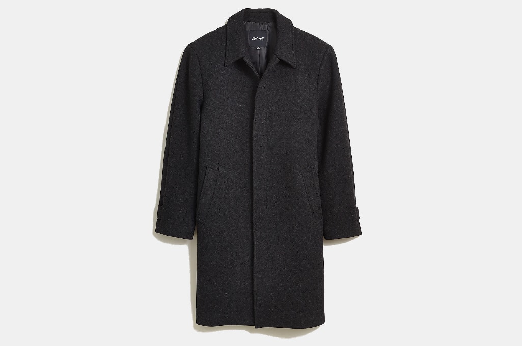 Madewell Button-Front Topcoat in Italian Fabric