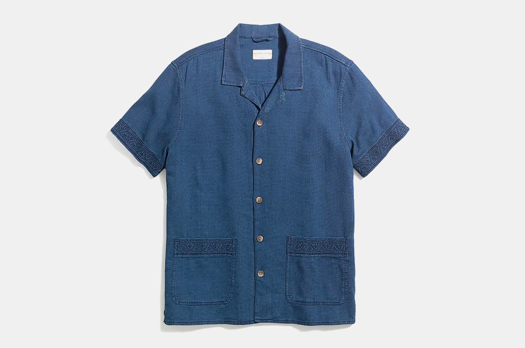 Marine Layer Sawyer Indigo Camp Shirt