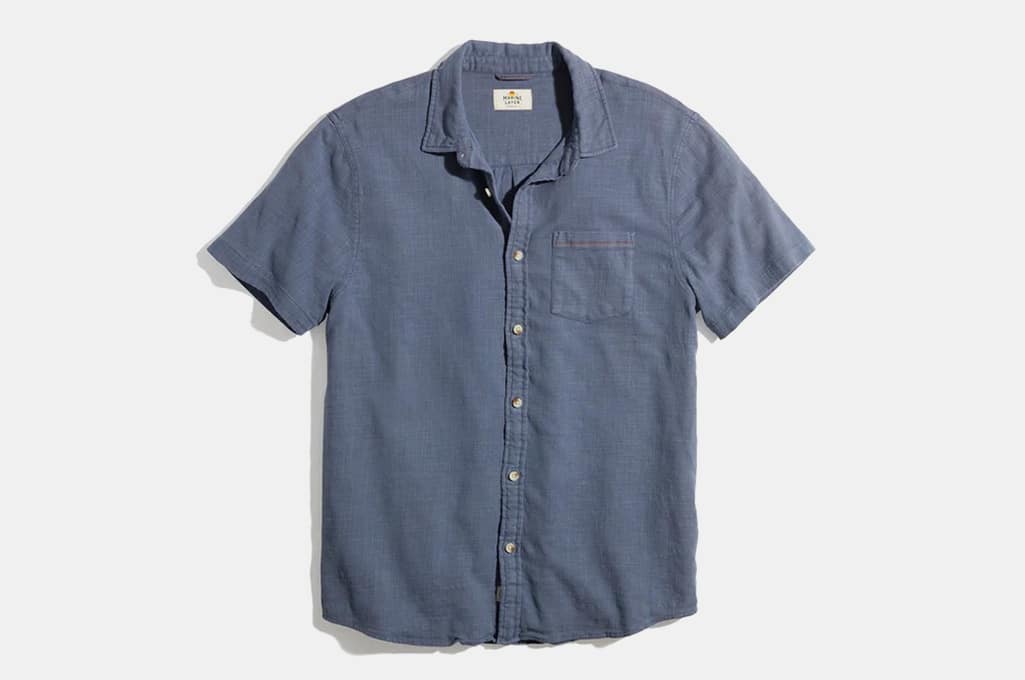 Marine Layer Short Sleeve Stretch Selvage Shirt