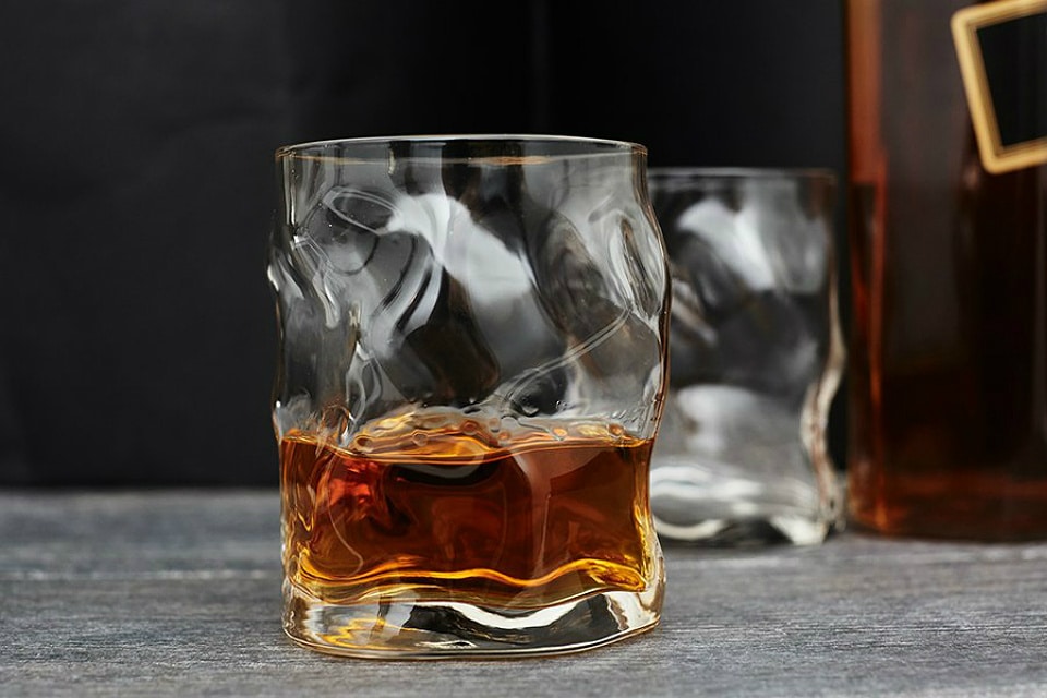 Melted Whiskey Glasses