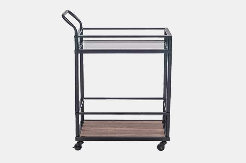 Nathan James Carter Rolling Bar Cart