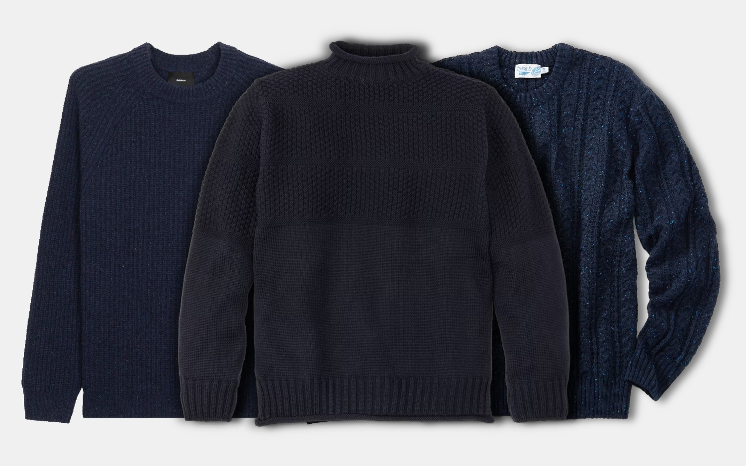 Navy Blue Fisherman Sweaters For 2024