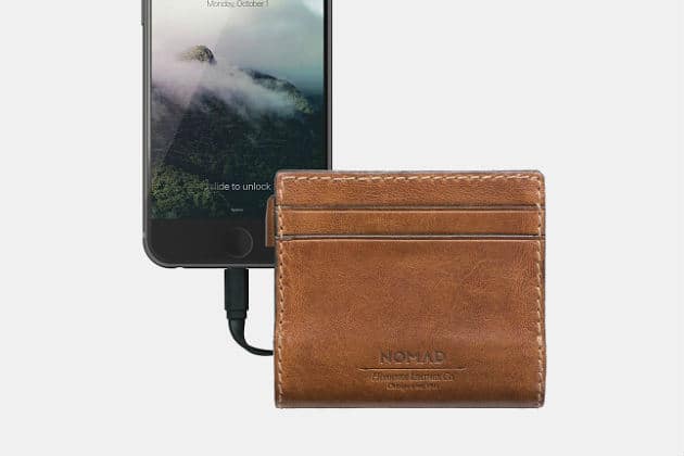 Nomad Slim Leather Charging Wallet