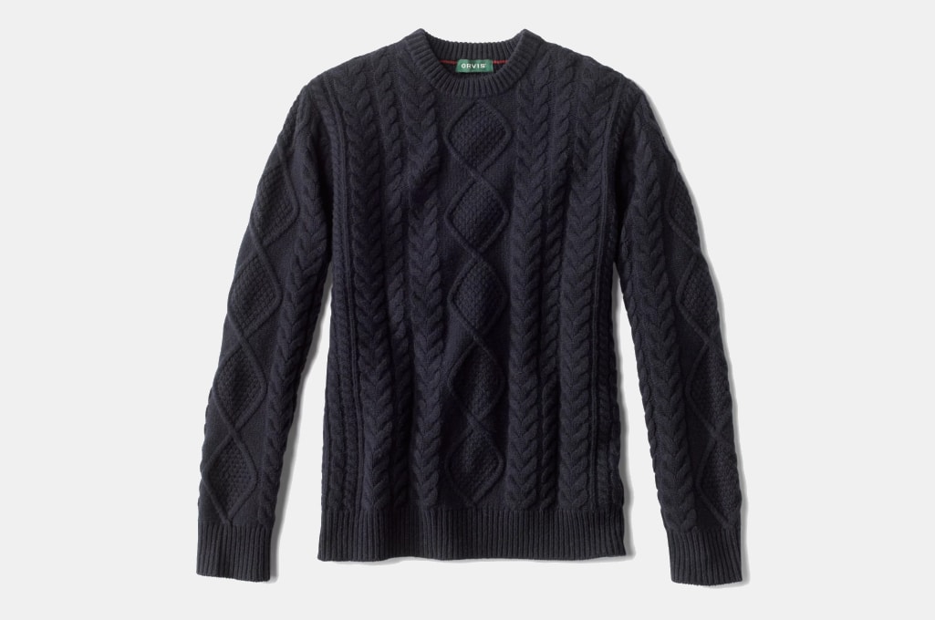 Orvis Cable Crewneck Sweater