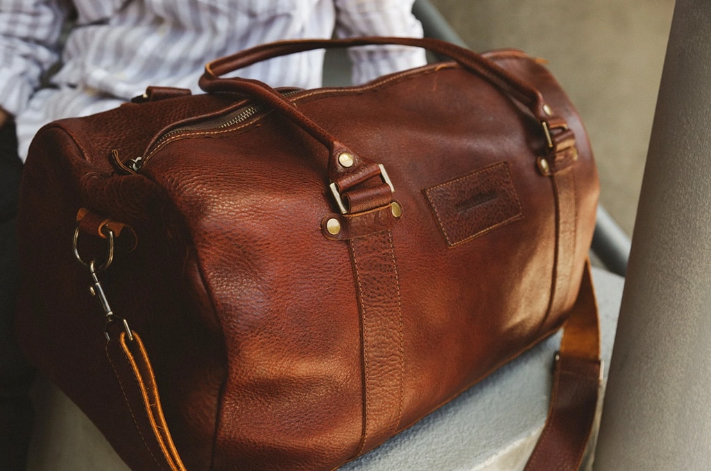 Rogue Industries Mount Blue Leather Duffle