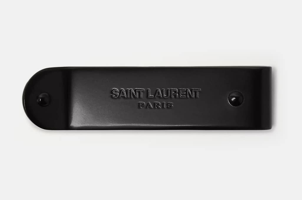 Saint Laurent Logo-Engraved Gunmetal-Tone Money Clip