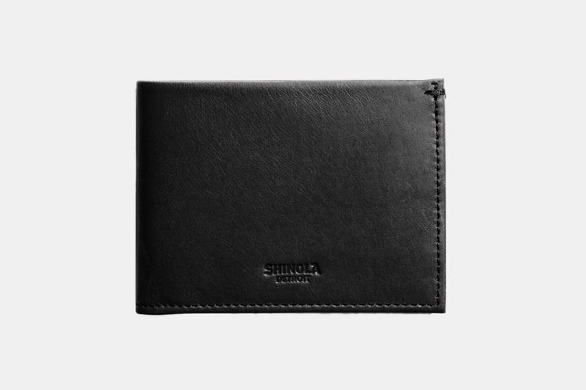 Shinola Slim Leather Bifold Wallet