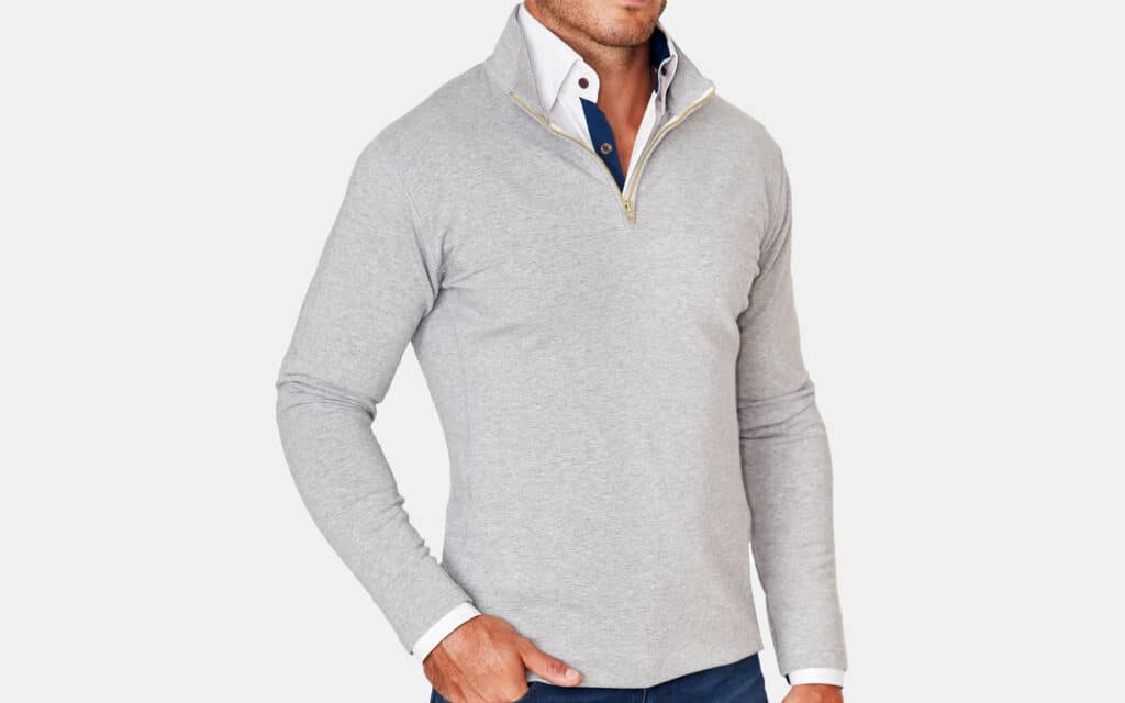 State and Liberty GREY QUARTER ZIP