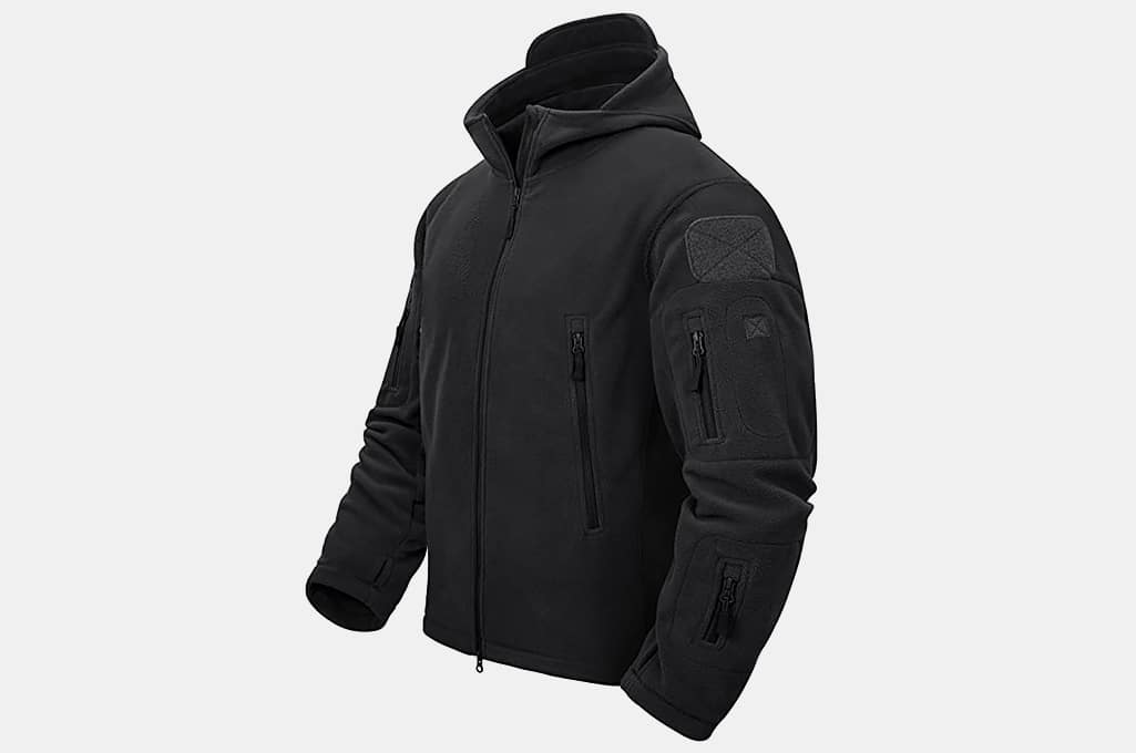 TAcvasen Men's Tactical Fleece Hooded Jacket