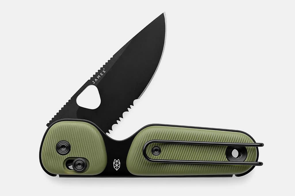 The James Brand Redstone Knife in OD Green