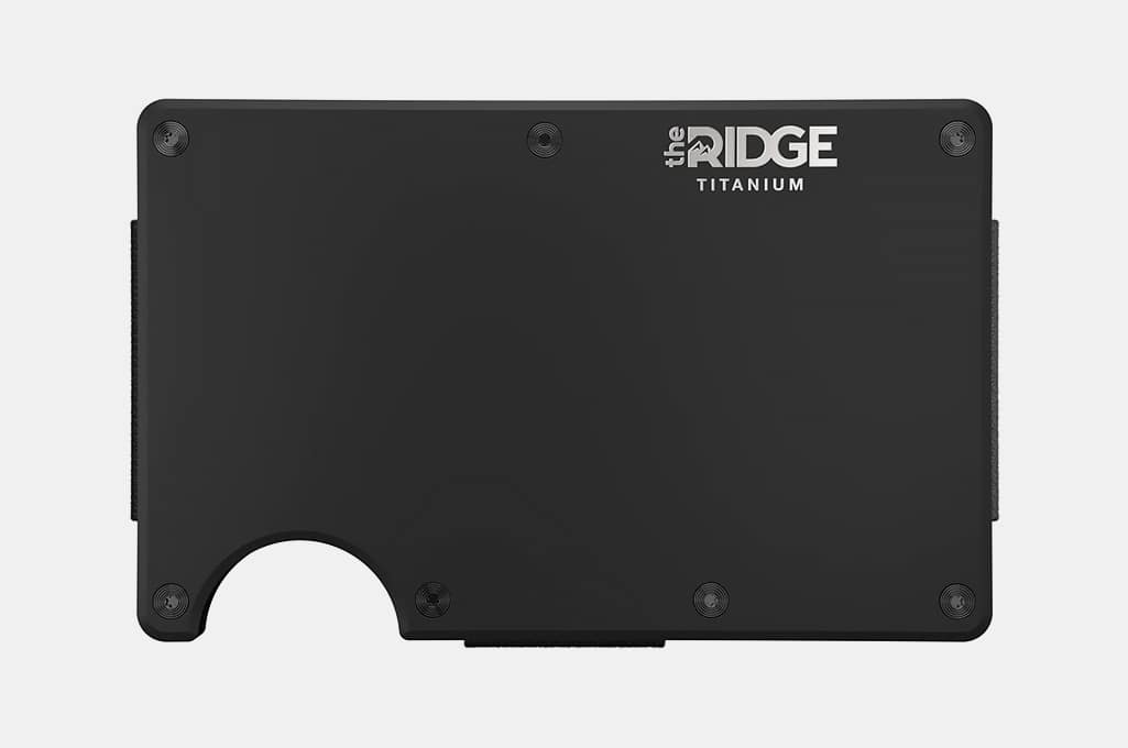 The Ridge Matte Black Titanium Wallet