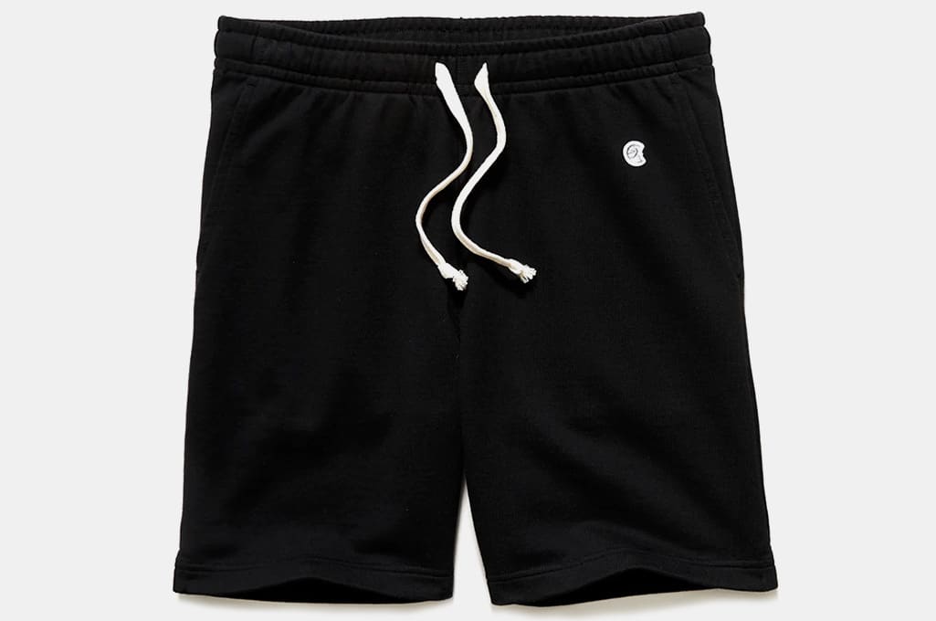 Todd Snyder 7” Midweight Warm Up Short in Black