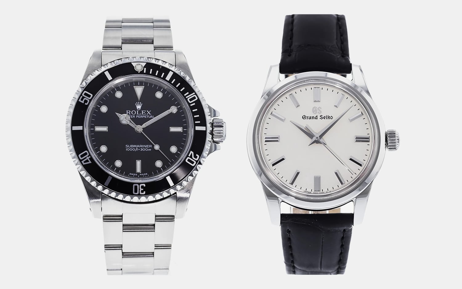 Two Watch Collection: Rolex Submariner 14060 & Grand Seiko SBGW231